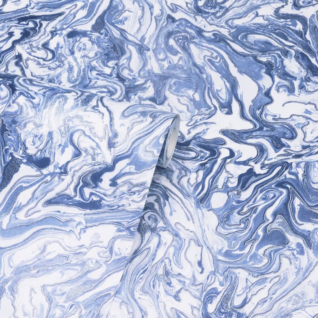 DUTCH WALLCOVERINGS Tapet "Liquid Marble", albastru