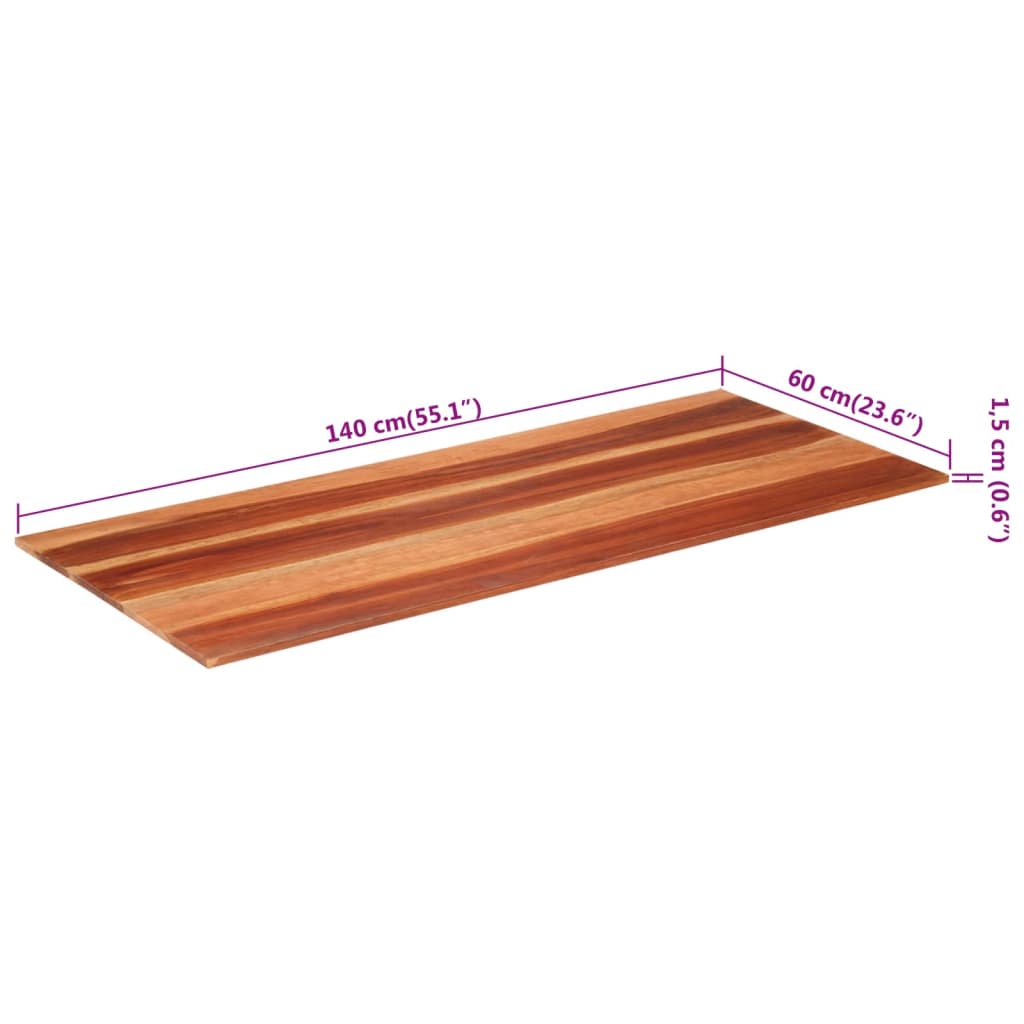 vidaXL Blat de masă, 60x140 cm, 15-16 mm, lemn masiv de acacia