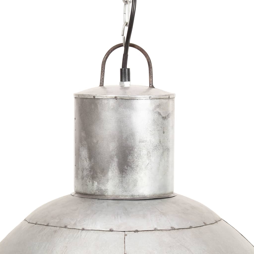 vidaXL Lampă suspendată, 25 W, argintiu, rotund, 48 cm, E27