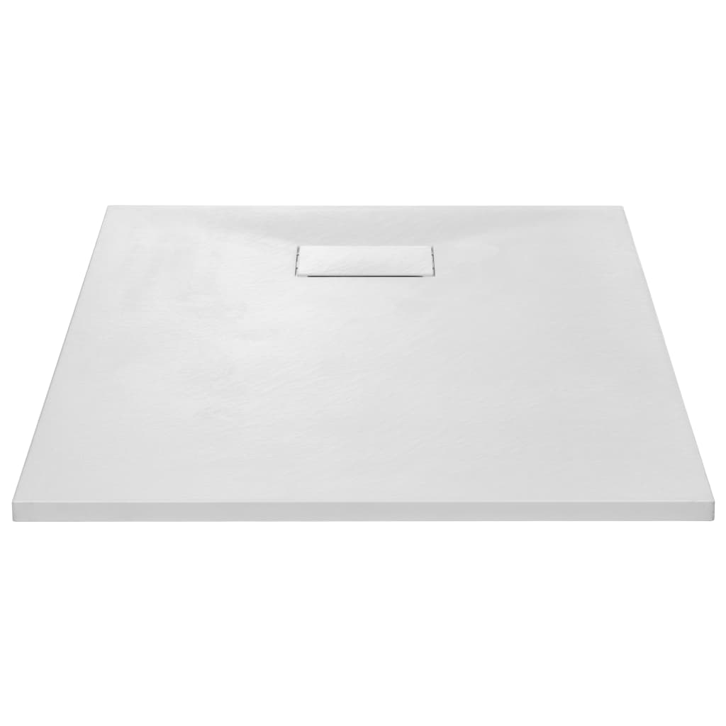 vidaXL Cădiță de duș, alb, 100 x 80 cm, SMC