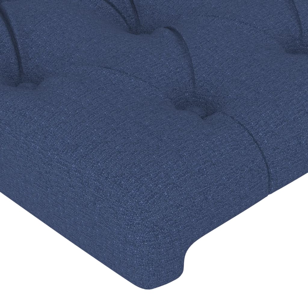 vidaXL Tăblie de pat cu aripioare, albastru, 83x23x78/88 cm textil