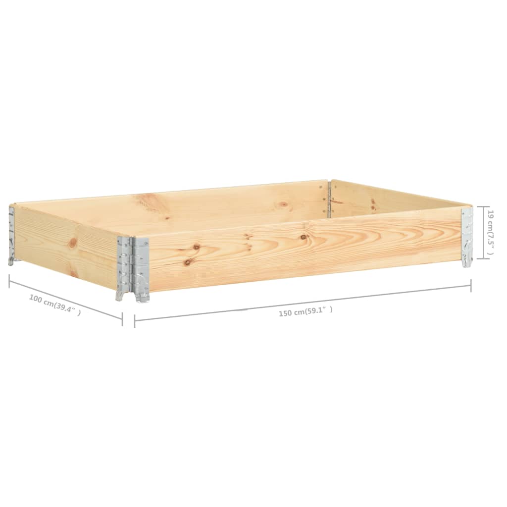 vidaXL Ramă pentru paleți, 100 x 150 cm, lemn masiv de pin