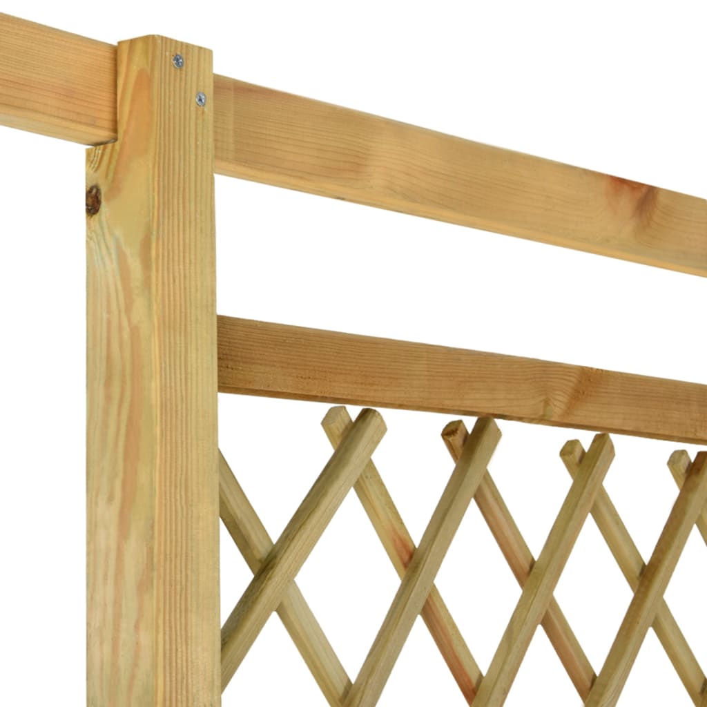 vidaXL Pergolă de colț cu banchetă, 166x81x174 cm, lemn de pin tratat