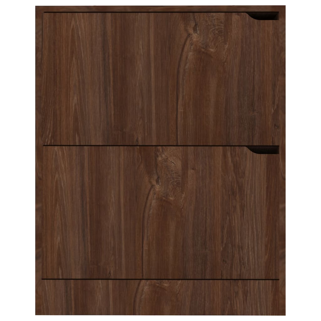 vidaXL Pantofar cu 2 uși, stejar maro, 59x24x74 cm, lemn prelucrat