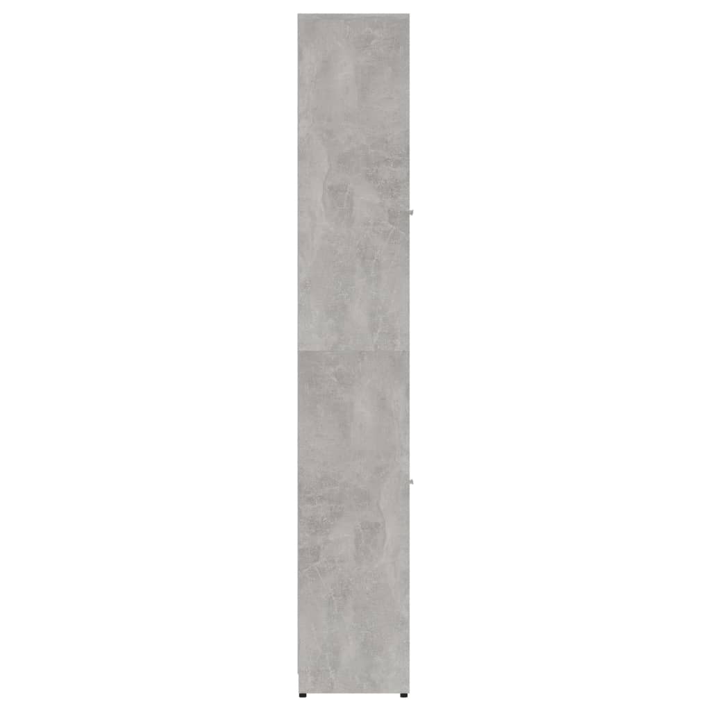 vidaXL Dulap de baie, gri beton, 30x30x183,5 cm, PAL