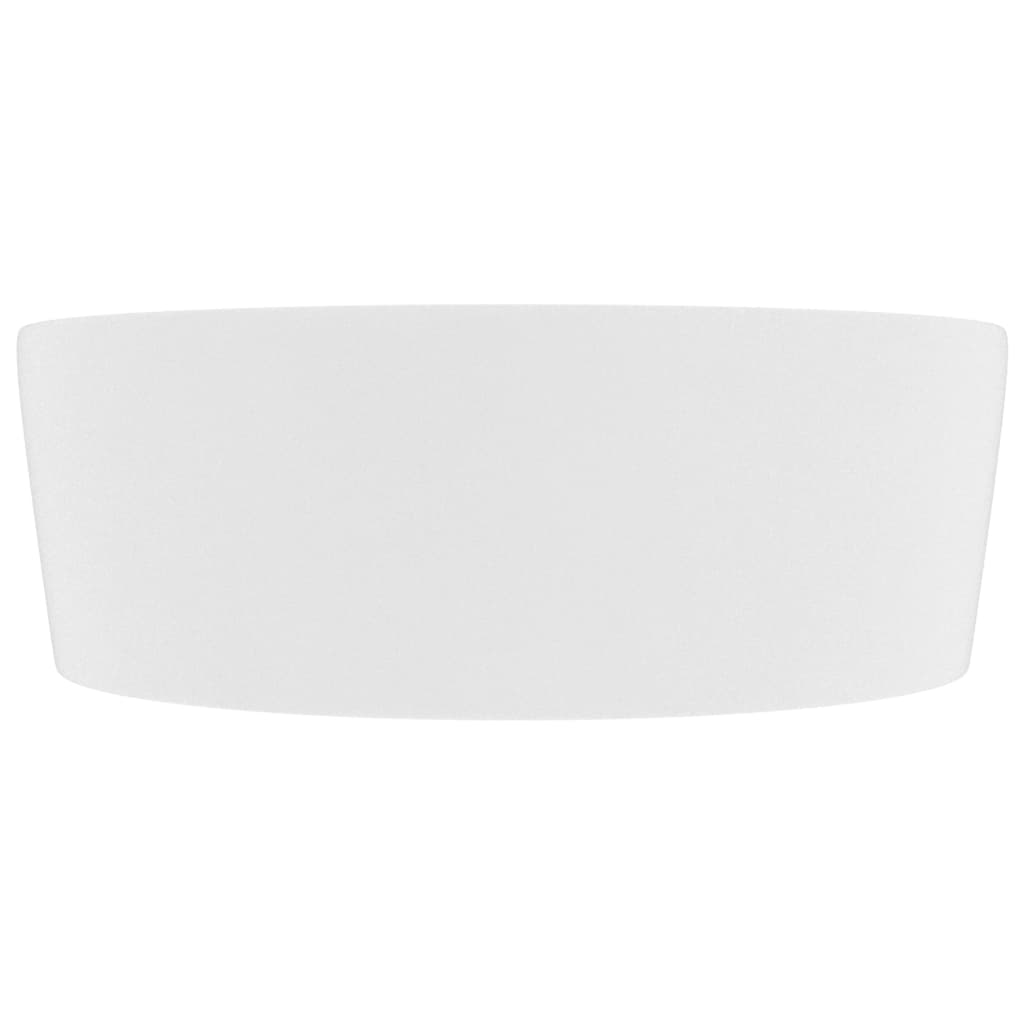 vidaXL Chiuvetă de lux cu preaplin, alb mat, 36 x 13 cm, ceramică
