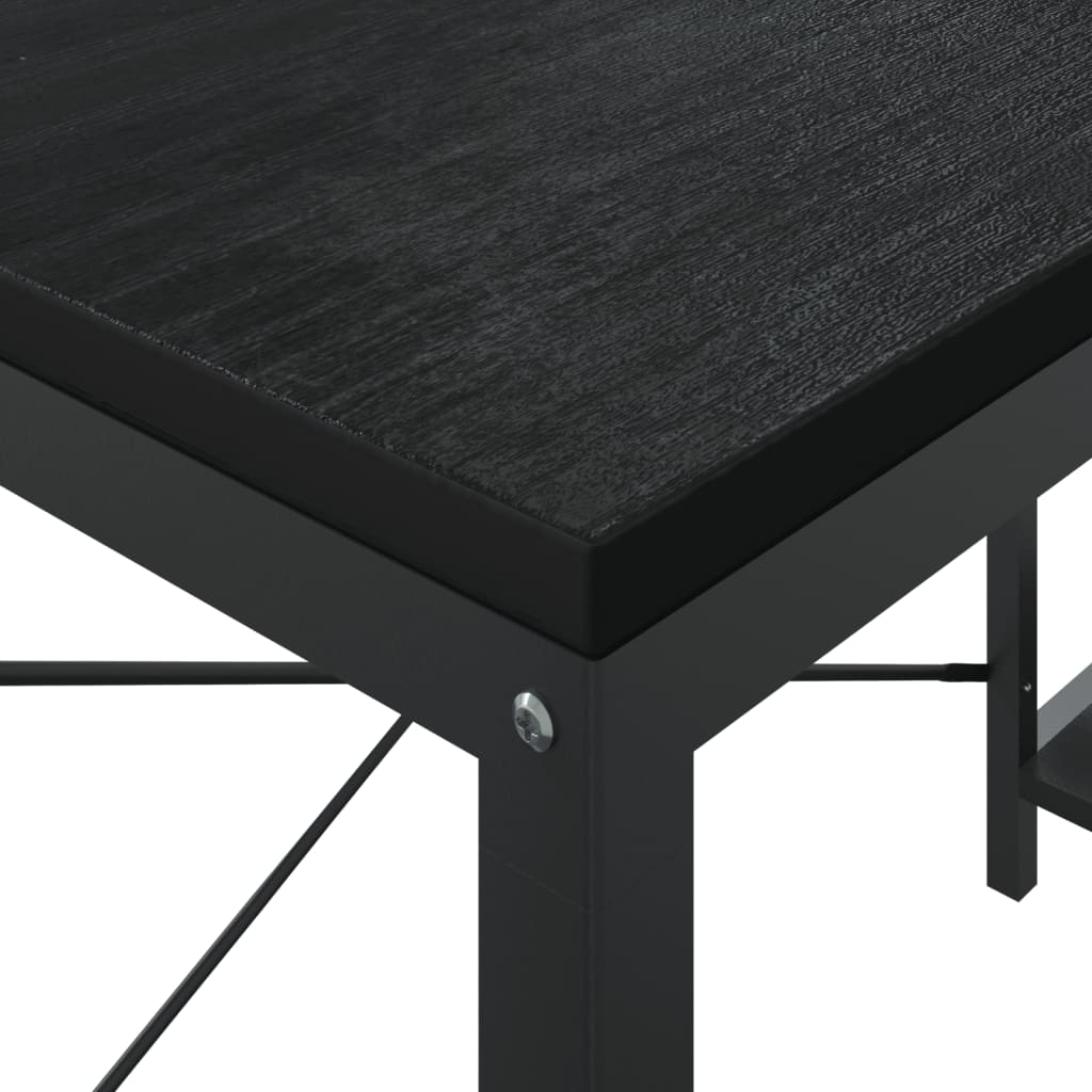 vidaXL Birou de computer, negru, 110x72x70 cm, lemn prelucrat