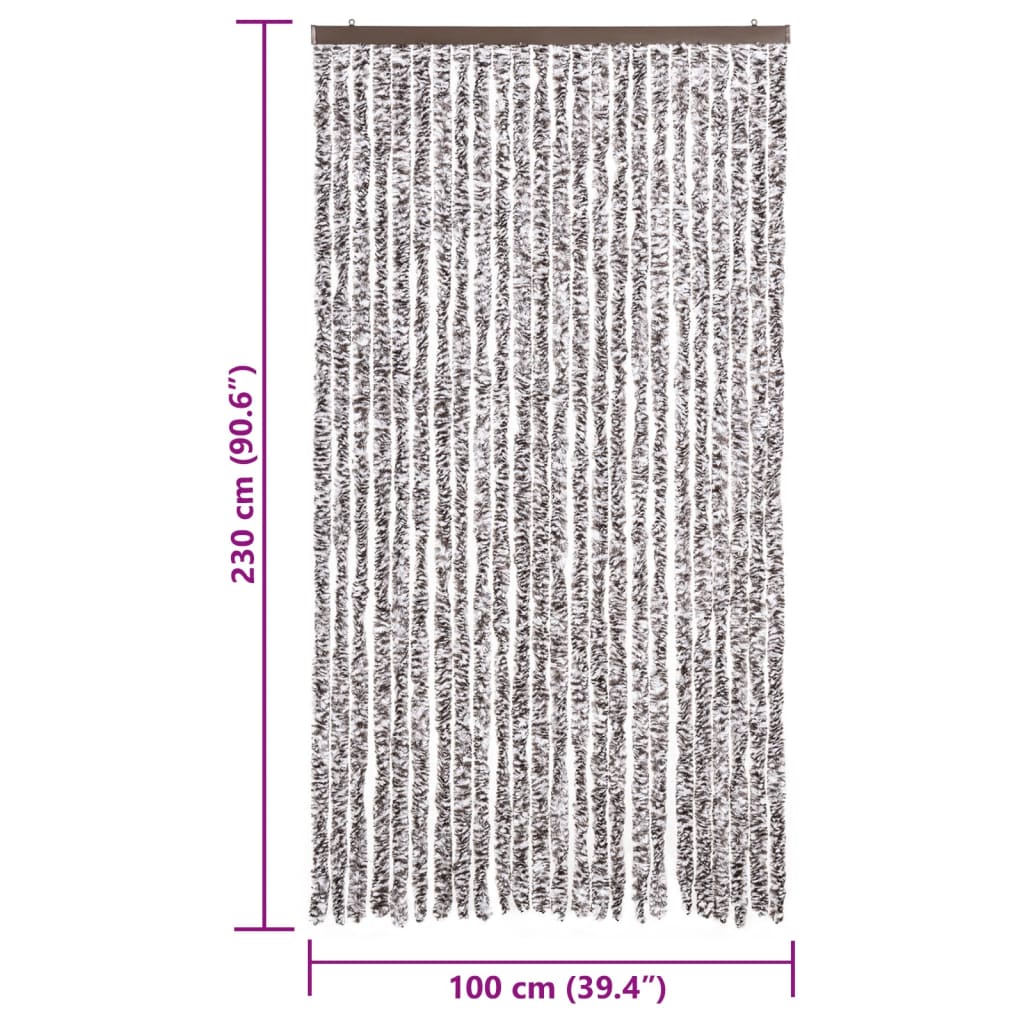 vidaXL Perdea pentru insecte, maro și bej, 100x230 cm, chenille