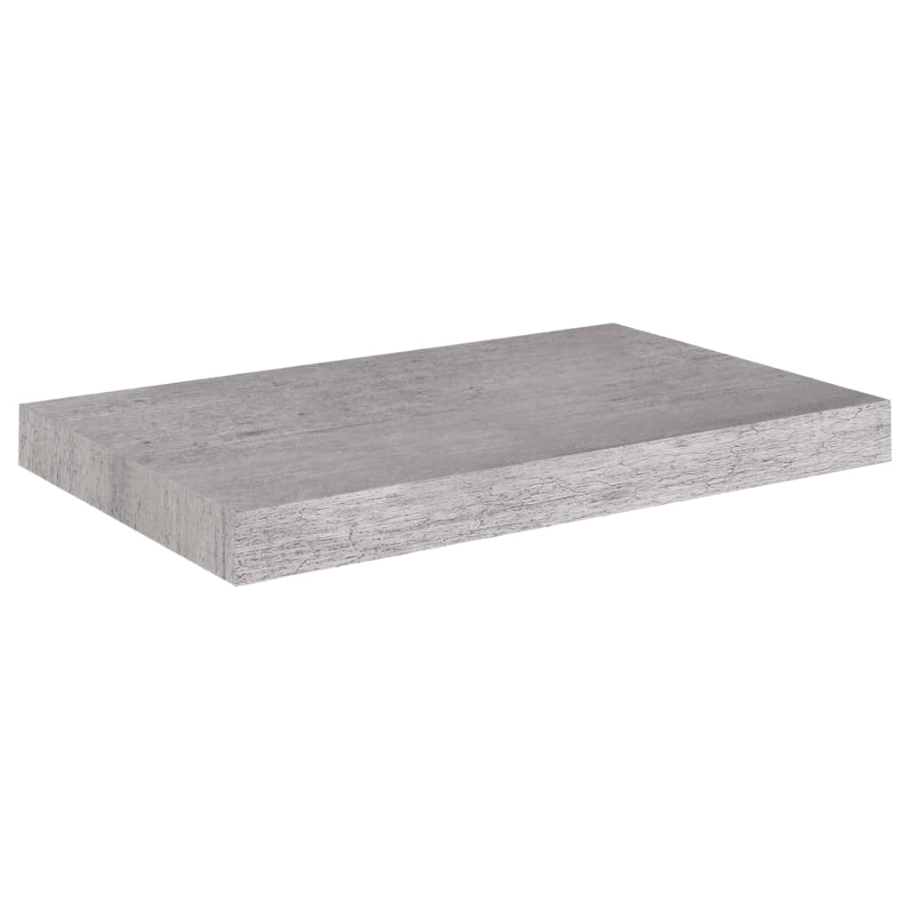 vidaXL Raft de perete suspendat, gri beton, 50x23x3,8 cm, MDF