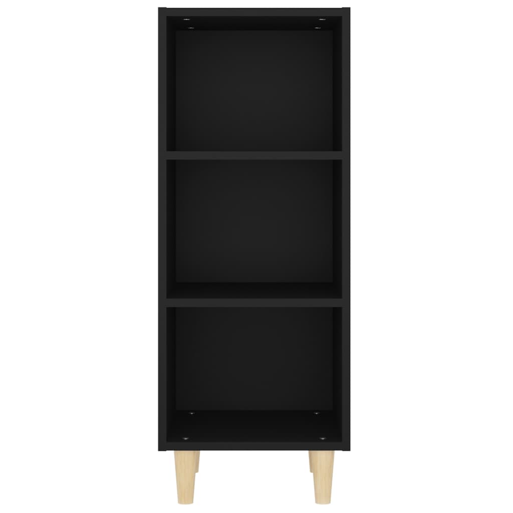 vidaXL Servantă, negru, 34,5x32,5x90 cm, lemn compozit