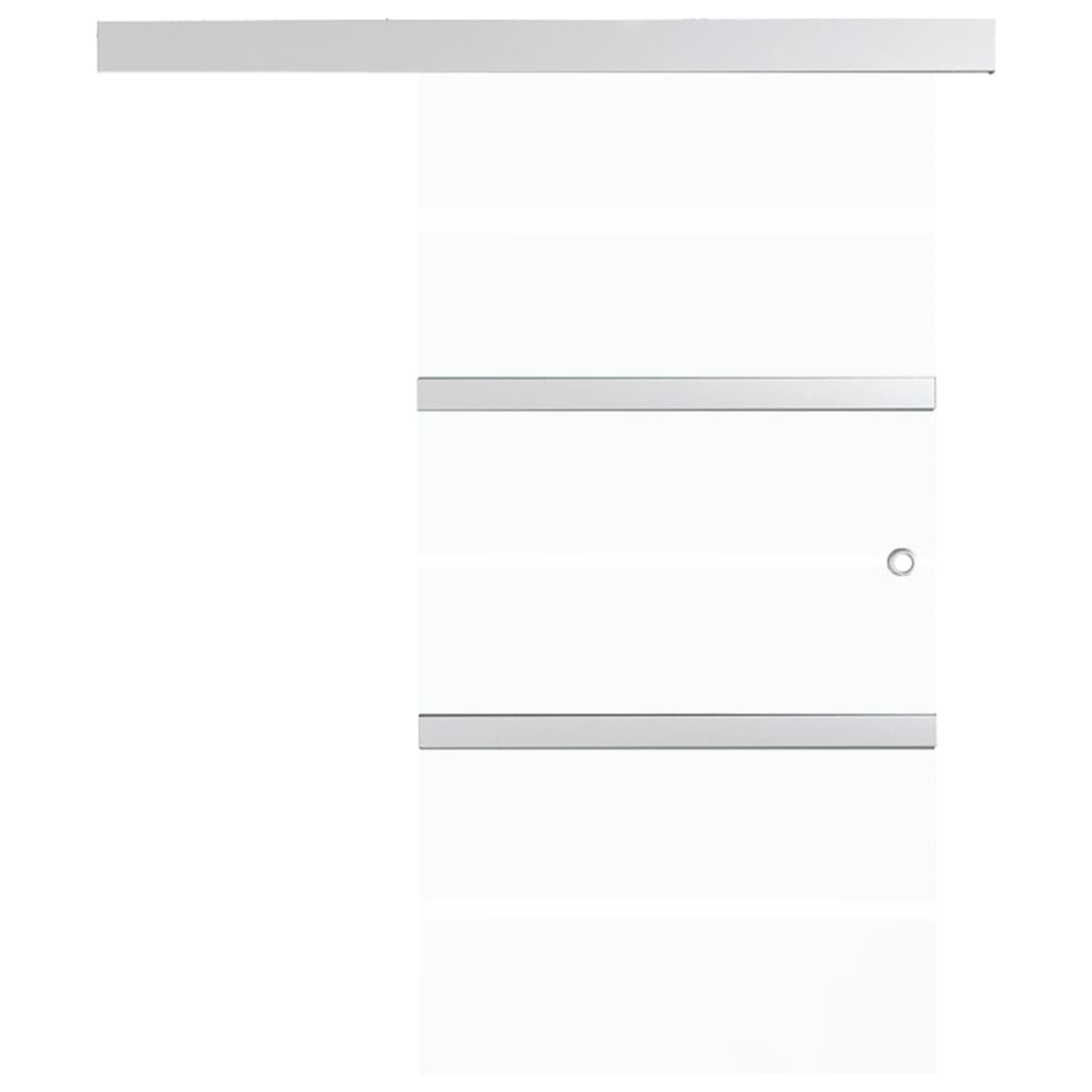 vidaXL Ușă glisantă, argintiu, 90 x 205 cm, sticlă ESG și aluminiu