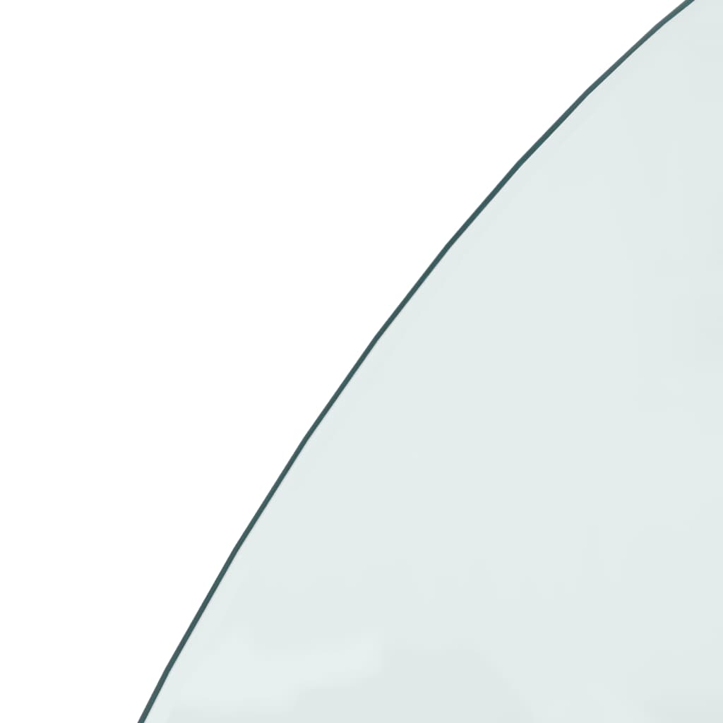 vidaXL Placă de sticlă pentru șemineu, semi-rotundă, 1200x600 mm