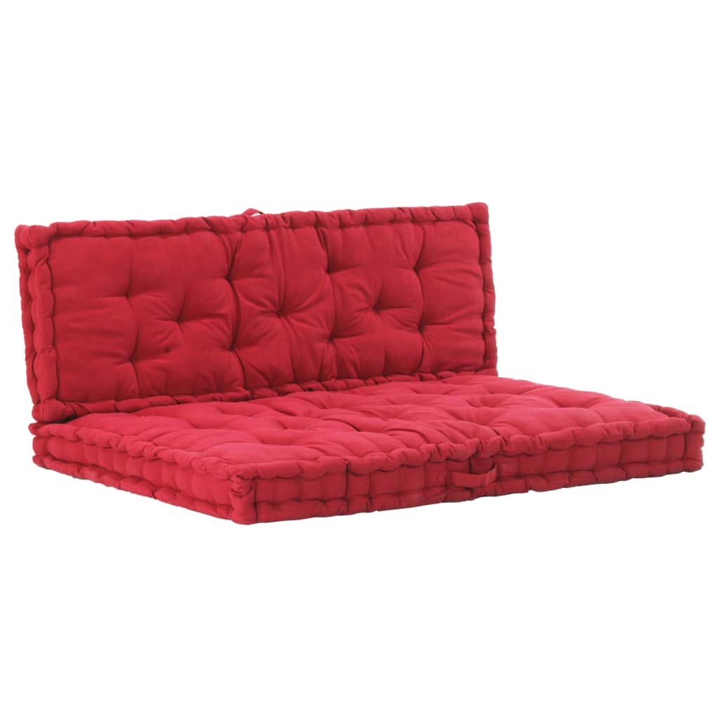 vidaXL Perne pentru canapea din paleți, 2 buc., roșu burgund, bumbac