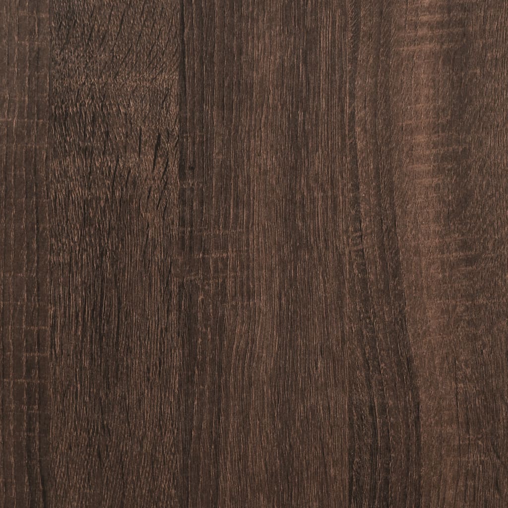 vidaXL Măsuță cafea, stejar maro, 100x50x35 cm, lemn prelucrat/metal