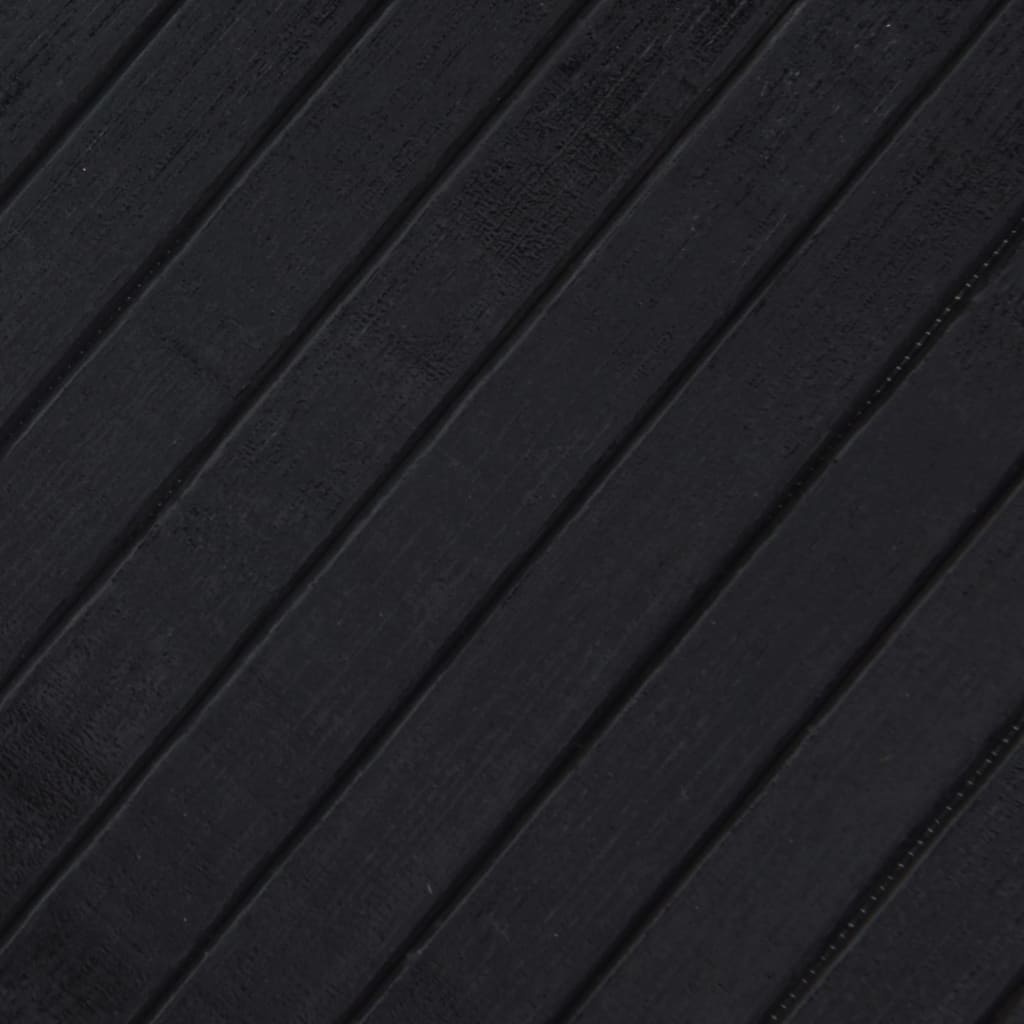 vidaXL Covor dreptunghiular, negru, 100x200 cm, bambus