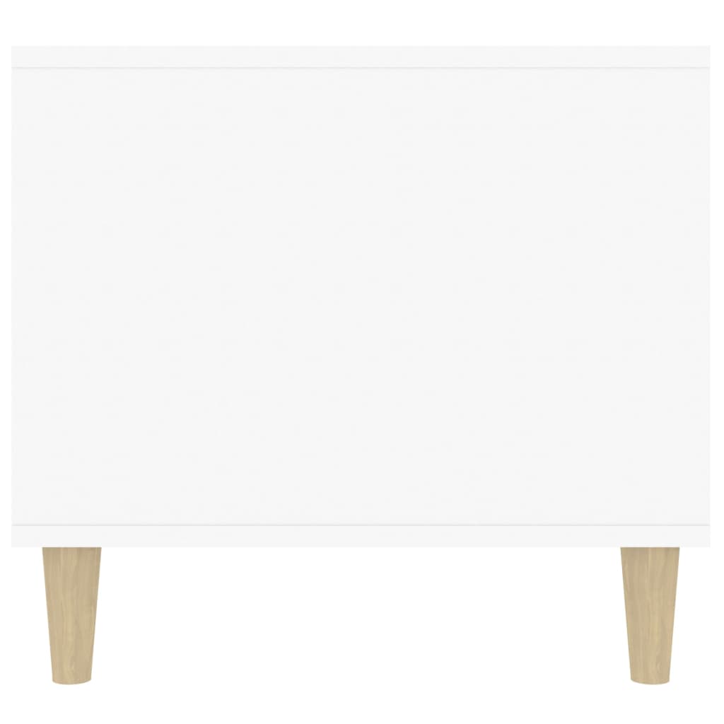 vidaXL Măsuță de cafea, alb extralucios, 90x49x45 cm, lemn compozit