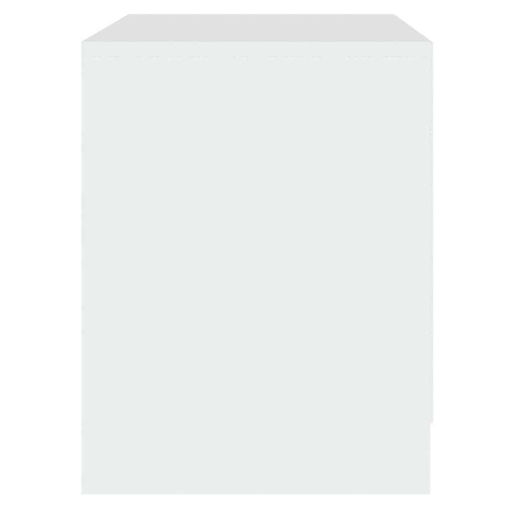 vidaXL Noptieră, alb, 45x34,5x44,5 cm, PAL