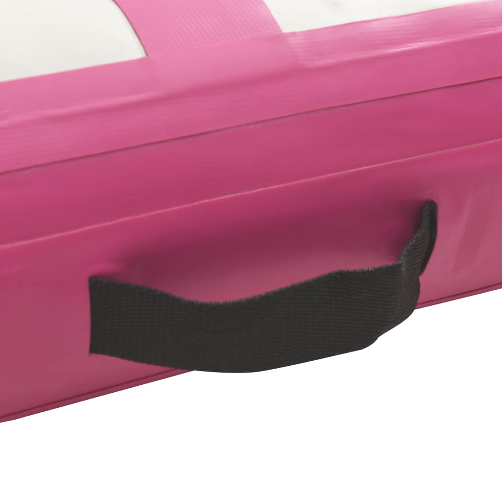 vidaXL Saltea gimnastică gonflabilă cu pompă roz 200x200x15 cm PVC