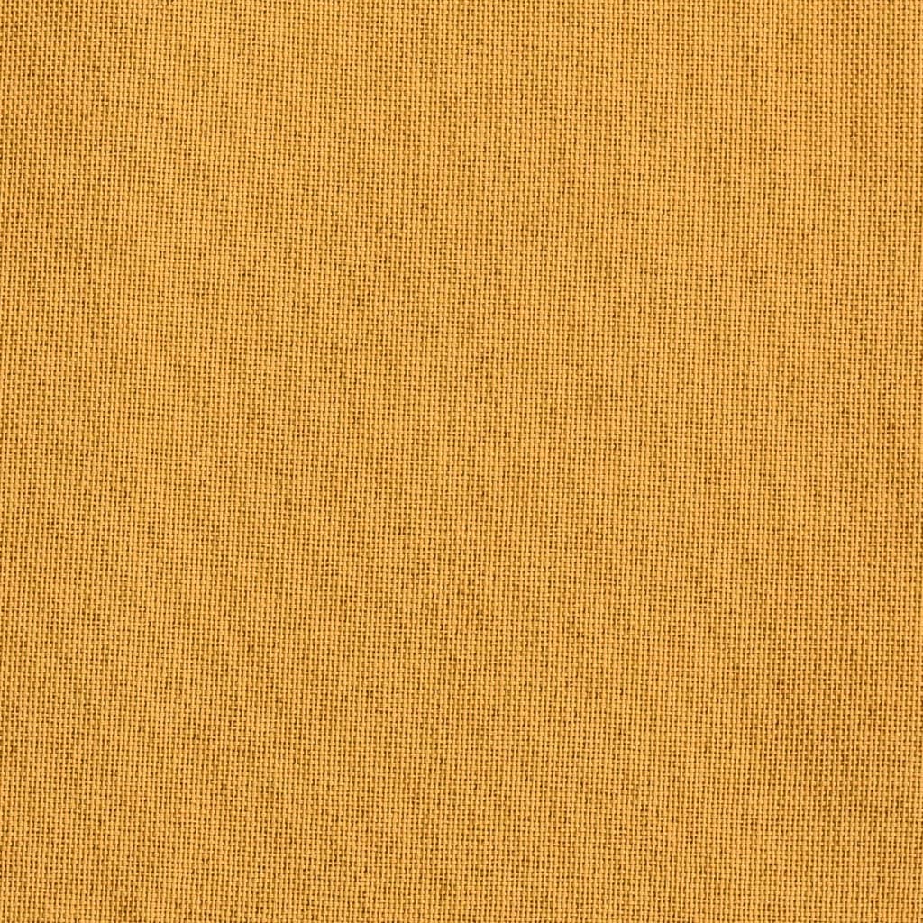 vidaXL Perdea opacă, aspect pânză, cu ocheți, galben, 290x245 cm
