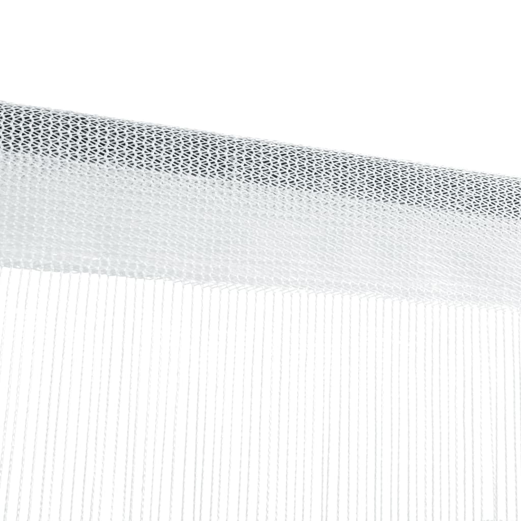 vidaXL Draperii cu franjuri, 2 buc., 140 x 250 cm, alb