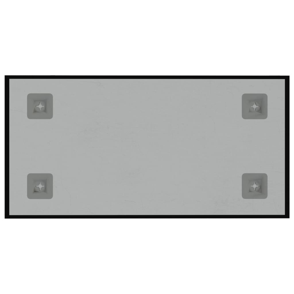 vidaXL Tablă magnetică de perete neagră 40x20 cm, sticlă securizată