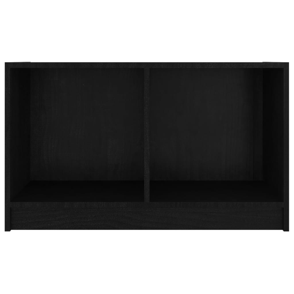 vidaXL Comodă TV, negru, 70x33x42 cm, lemn masiv de pin