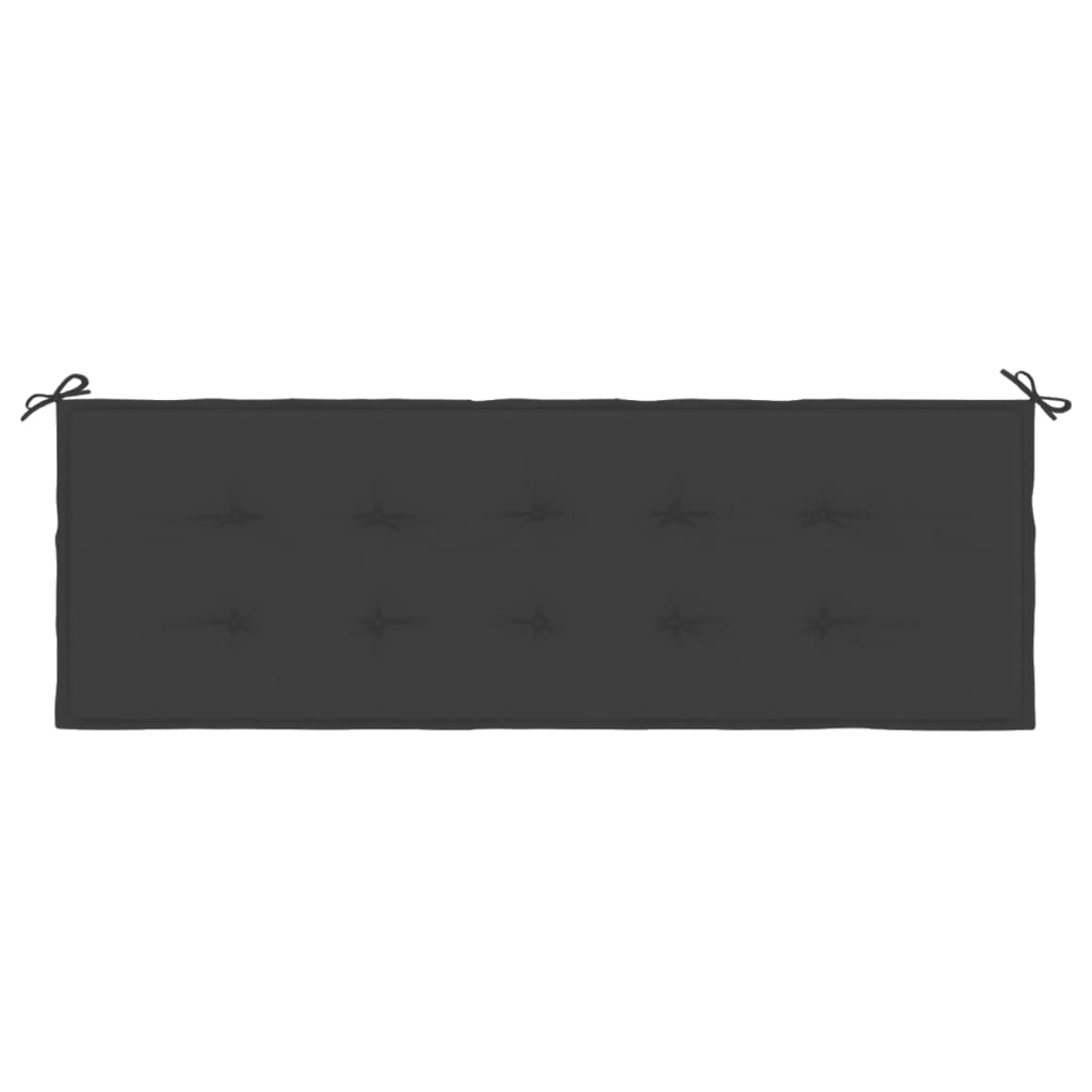 vidaXL Pernă de bancă de grădină, negru, 150x50x3 cm, textil oxford