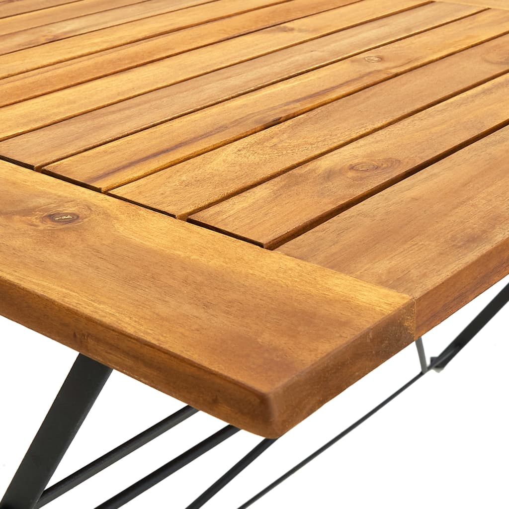 vidaXL Set mobilier de exterior pliabil, 7 piese, lemn masiv de acacia