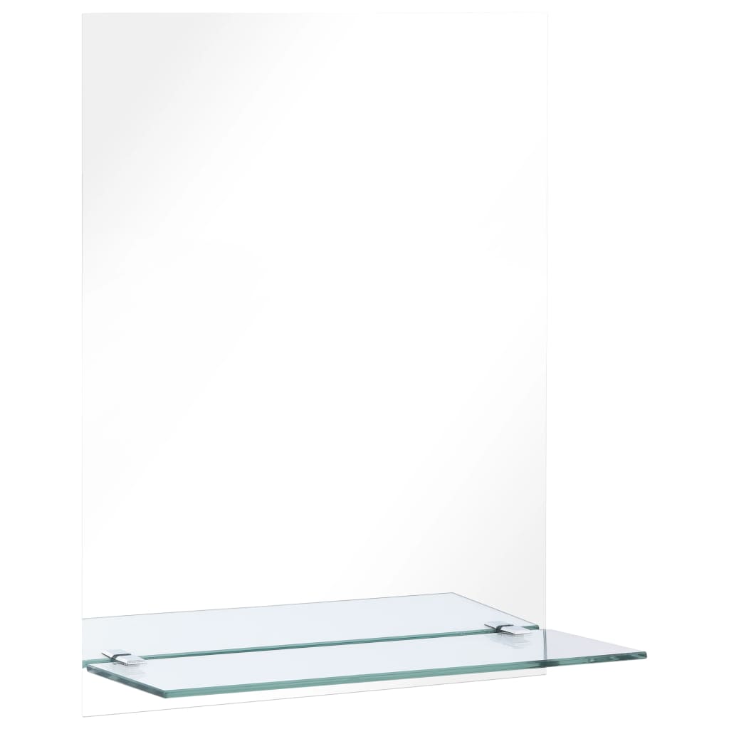 vidaXL Oglindă de perete cu raft, 50 x 70 cm, sticlă securizată