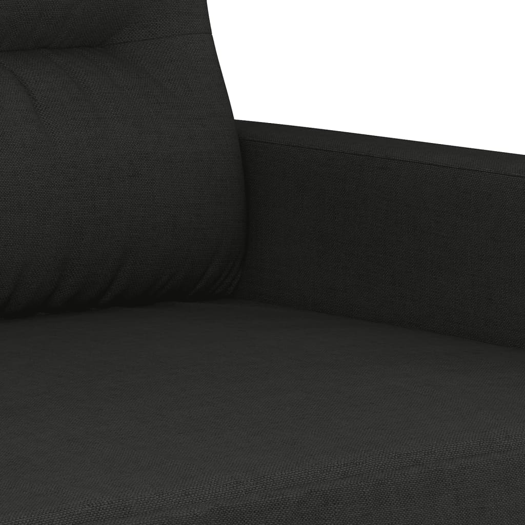 vidaXL Set de canapele cu perne, 2 piese, negru, textil