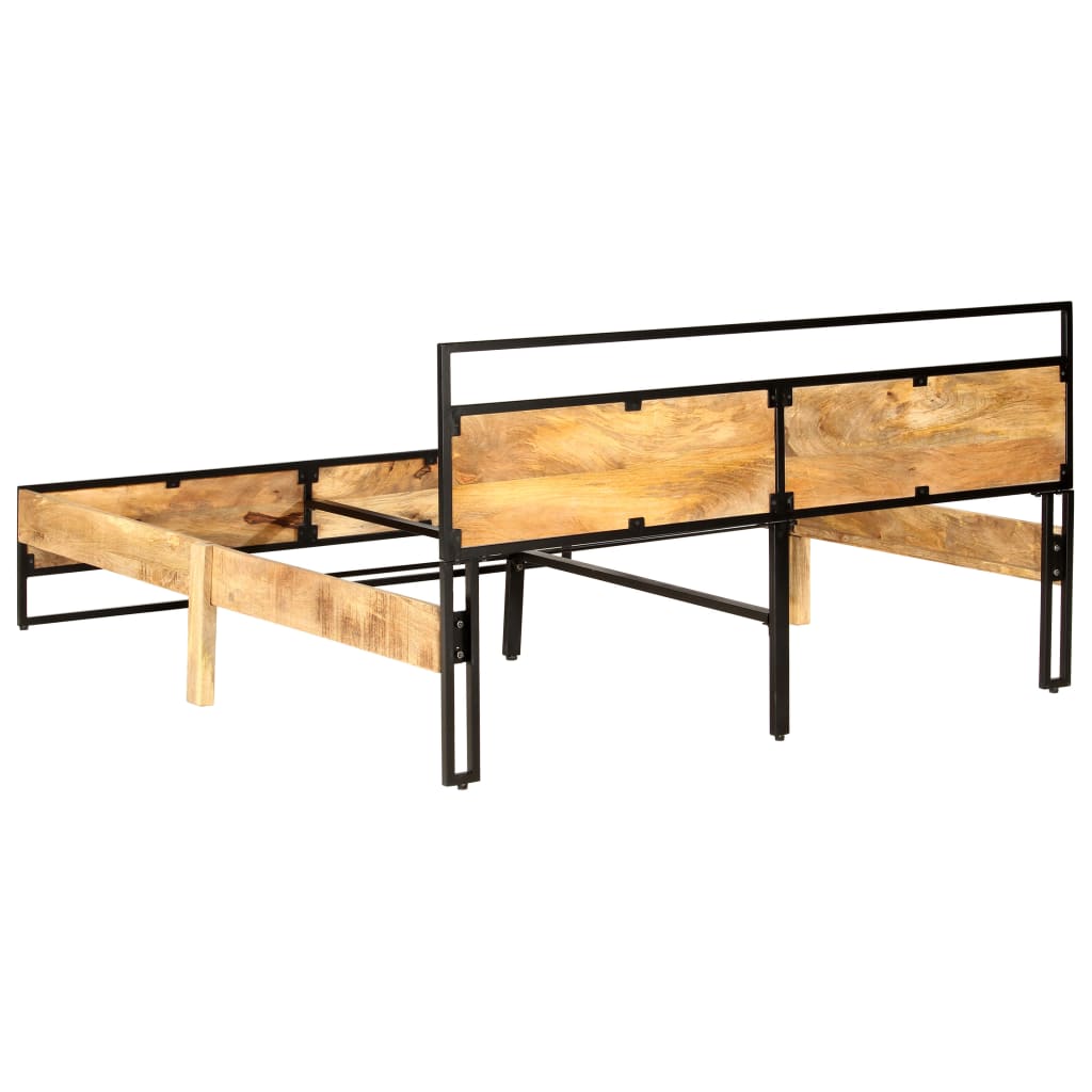 vidaXL Cadru de pat, 160 x 200 cm, lemn masiv de mango și pin