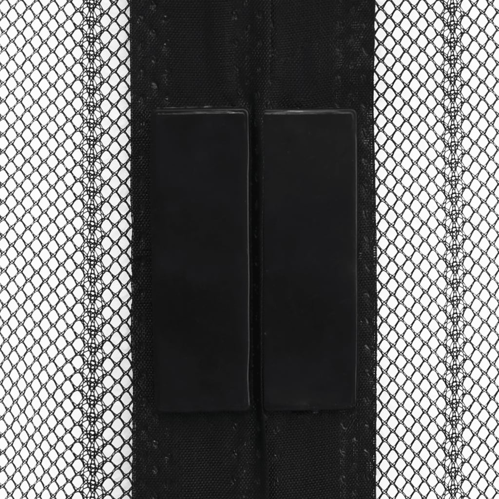 vidaXL Perdea de ușă anti-insecte cu magnet, 2 buc., negru, 220x110 cm