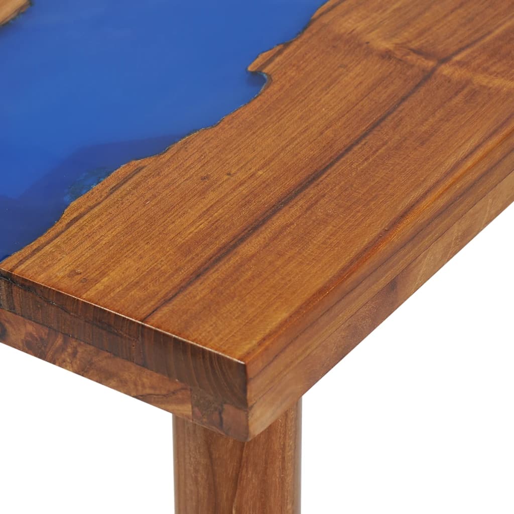 vidaXL Masă consolă, 100x35x75 cm, lemn de tec și rășină