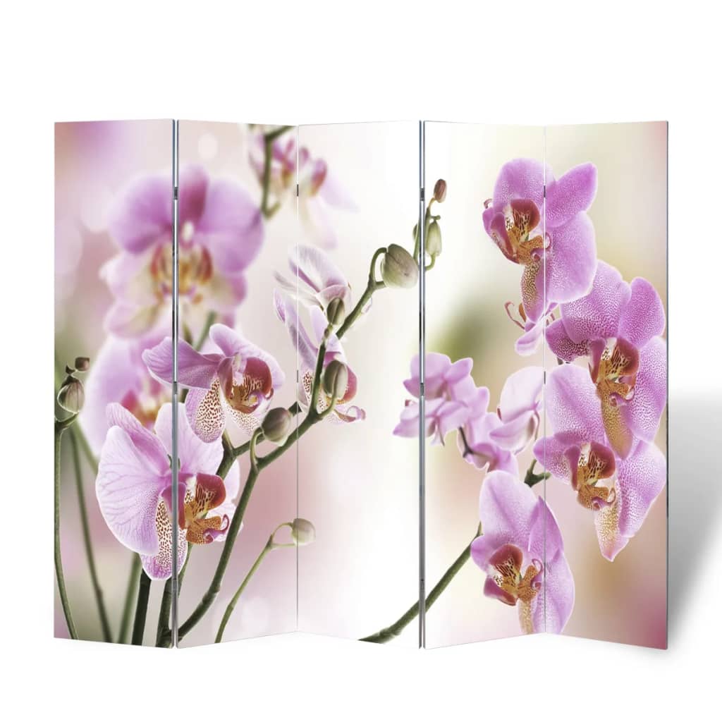 vidaXL Paravan de cameră pliabil, 200 x 170 cm, flori