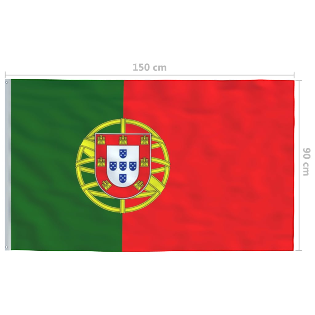 vidaXL Steag Portugalia și stâlp din aluminiu, 6,2 m