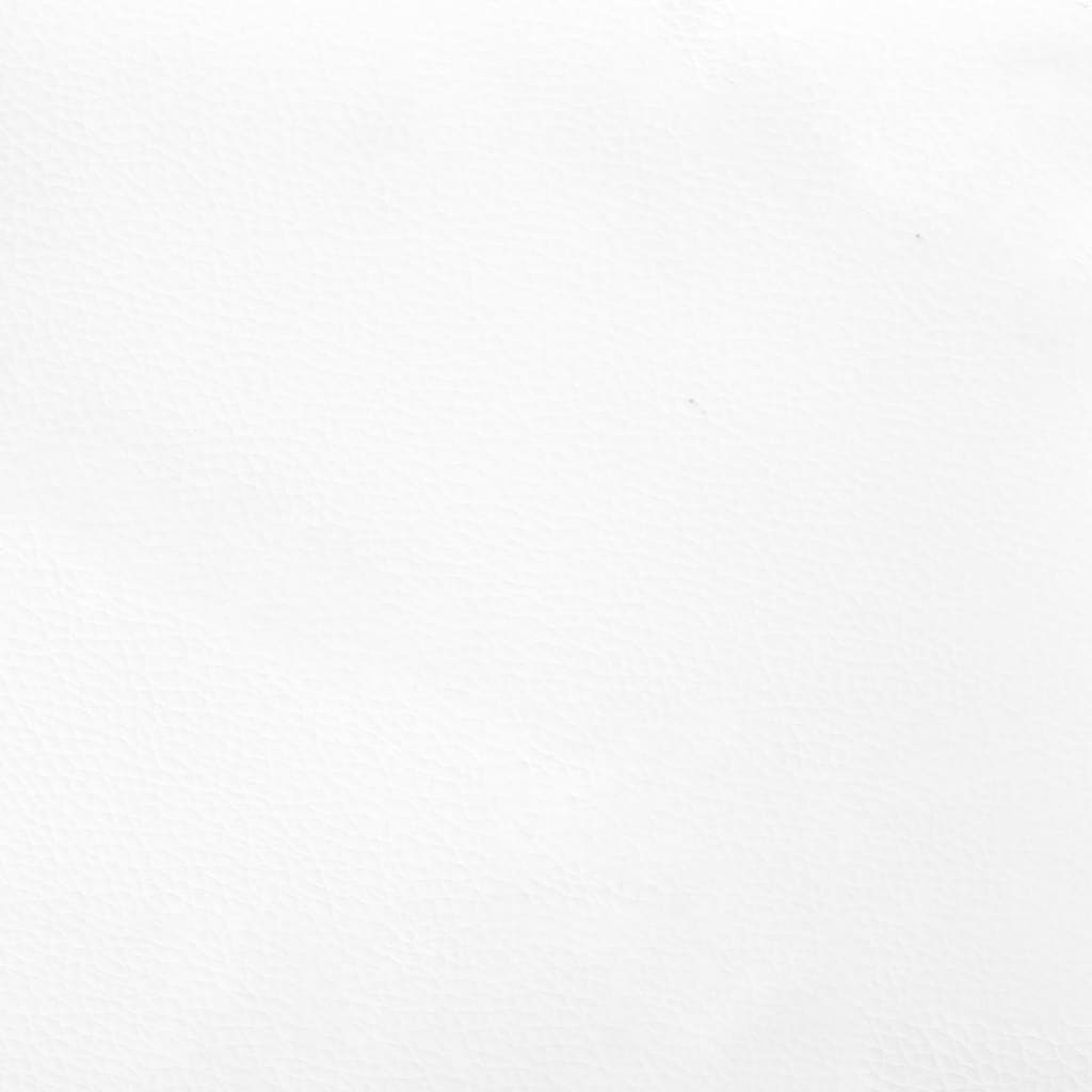 vidaXL Tăblie de pat cu aripioare, alb, 147x23x118/128 cm, piele eco