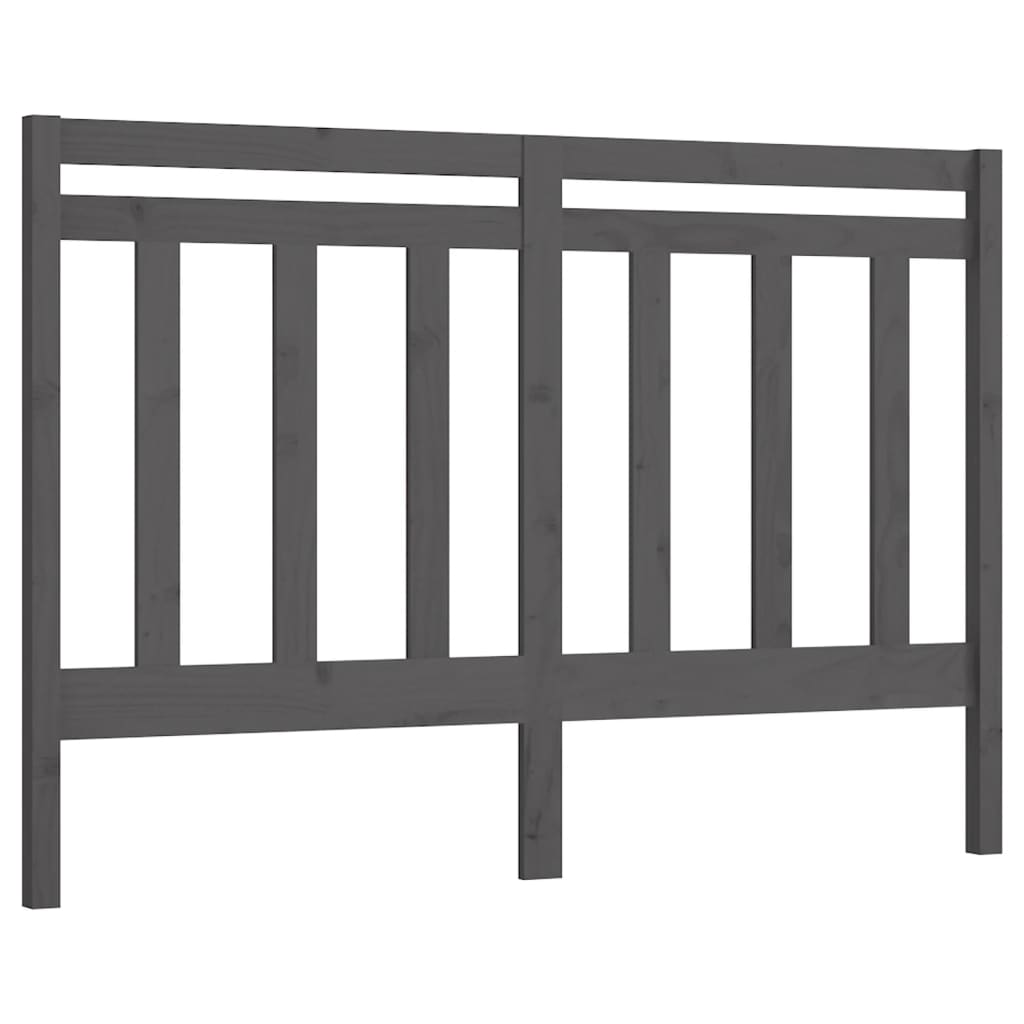 vidaXL Tăblie de pat, gri, 126x4x100 cm, lemn masiv de pin
