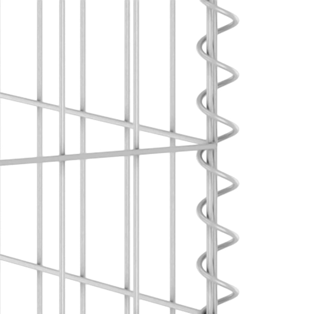 vidaXL Perete gabion pentru pubele, 180x100x110 cm, oțel galvanizat