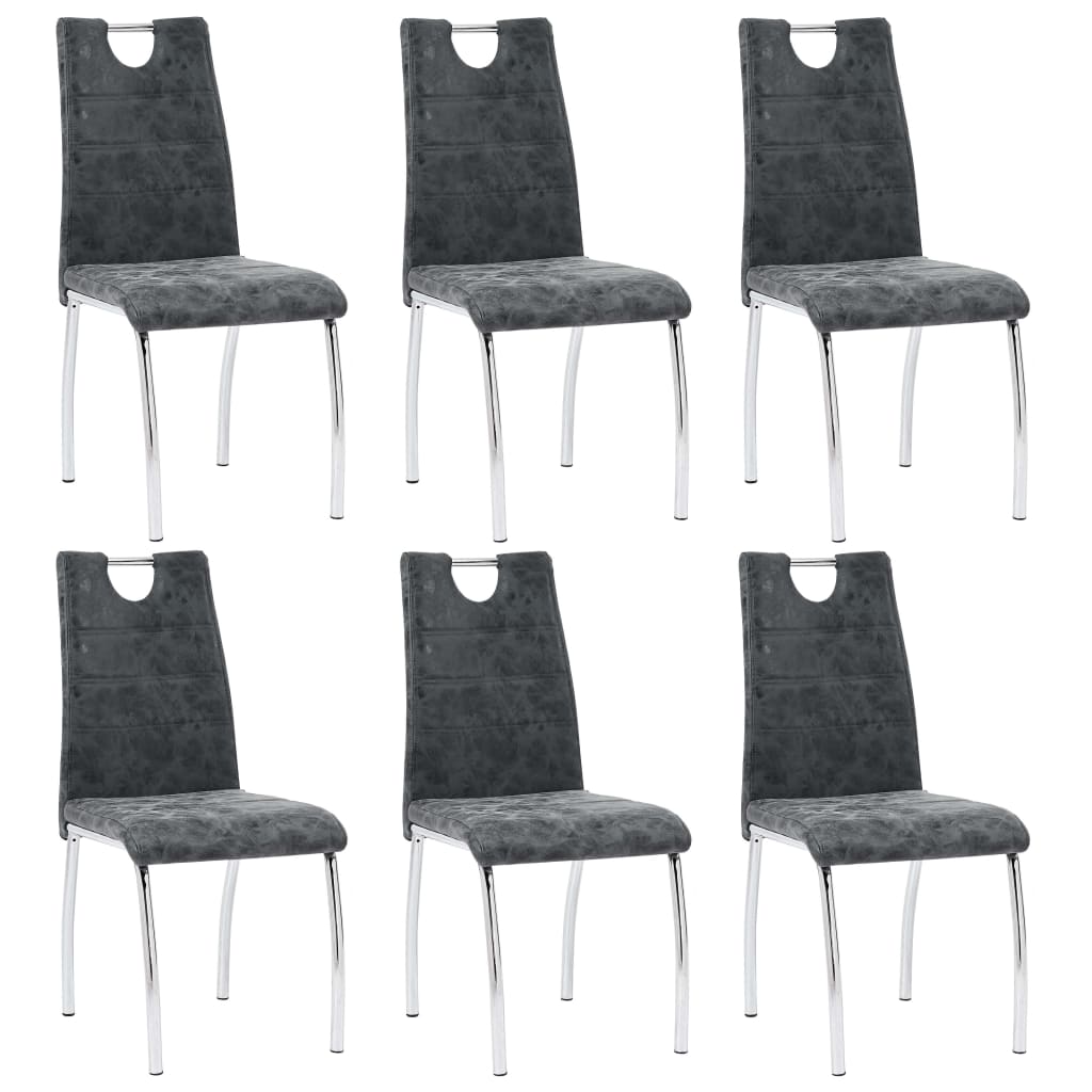 vidaXL Set de mobilier de bucătărie, 7 piese, negru, piele ecologică