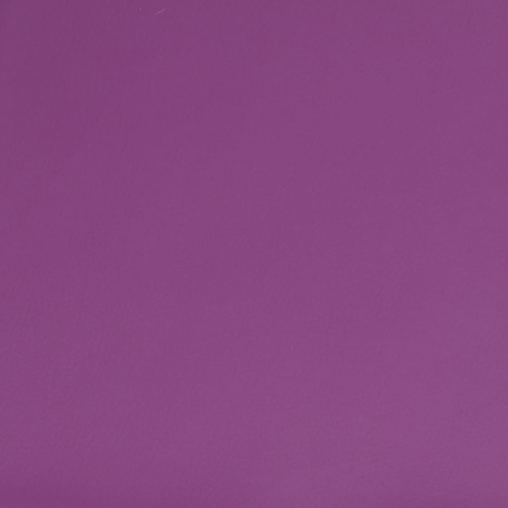 vidaXL Scaune de bucătărie pivotante, 2 buc, violet, piele ecologică