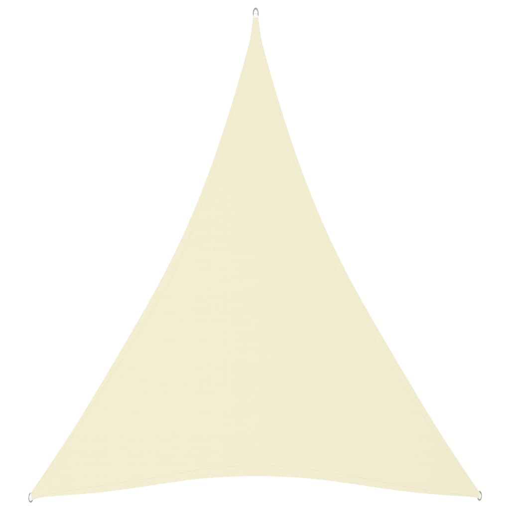 vidaXL Pânză parasolar crem 5x7x7 m, țesătură oxford, triunghiular