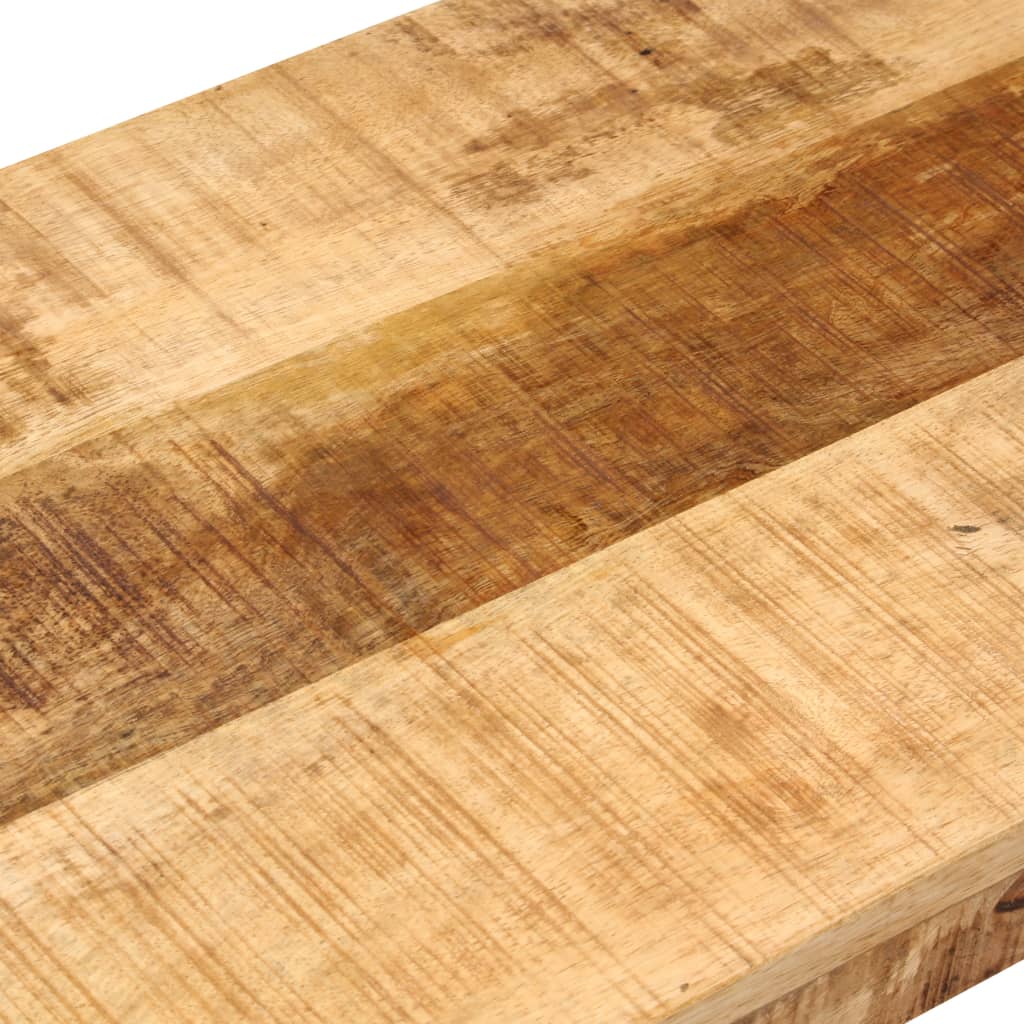 vidaXL Bancă, 110 cm, lemn masiv de mango nefinisat și oțel