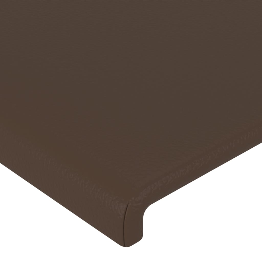 vidaXL Tăblie de pat cu aripioare maro 103x16x78/88 cm piele ecologică