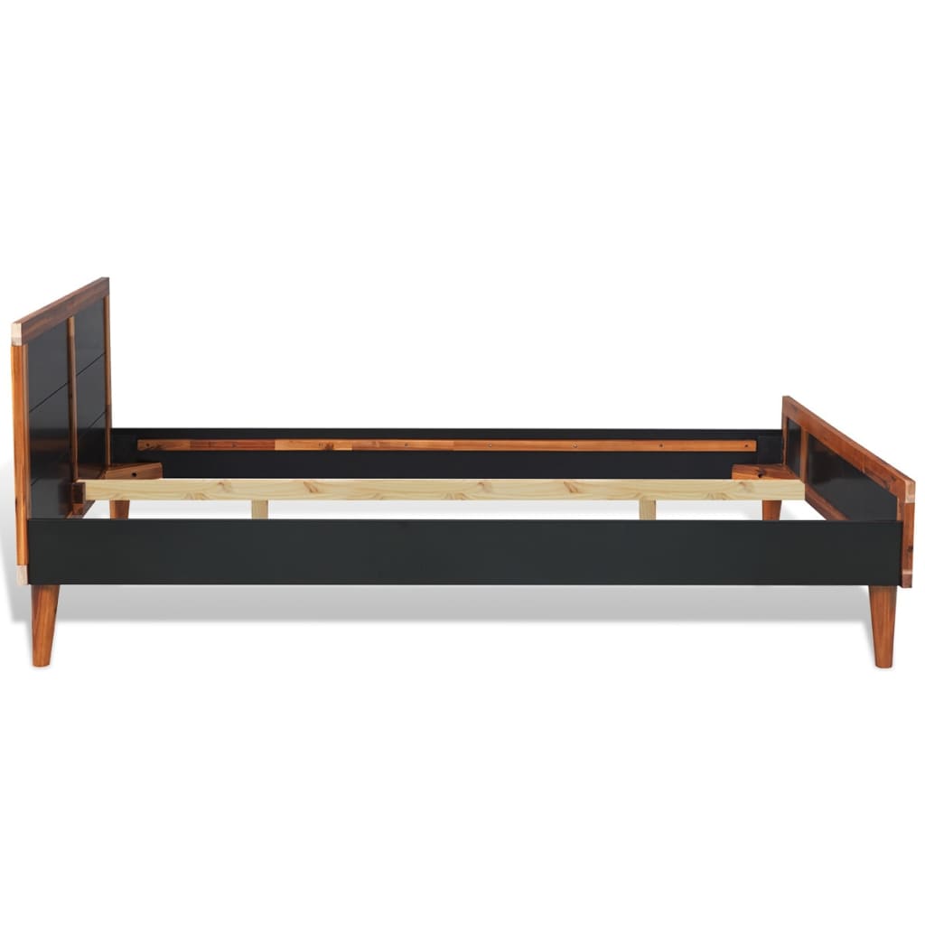 vidaXL Cadru de pat, negru, 180 x 200 cm, lemn masiv de acacia