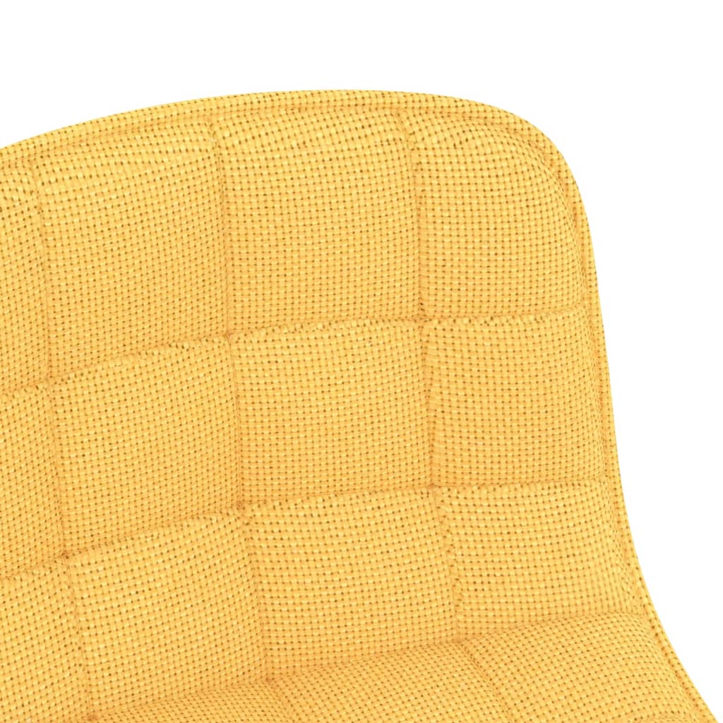 vidaXL Scaune de sufragerie pivotante, 4 buc., galben, material textil