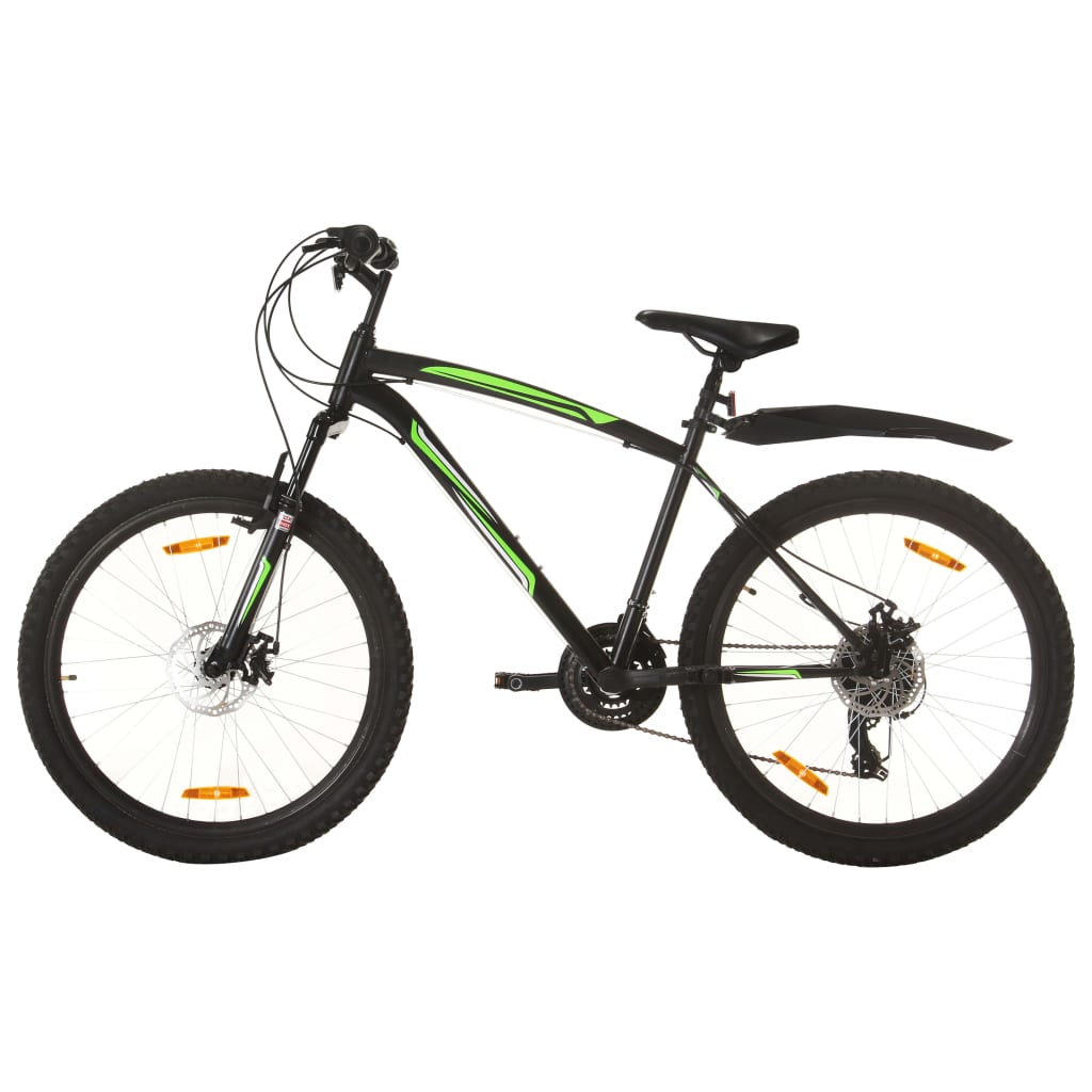 vidaXL Bicicletă montană cu 21 viteze, roată 26 inci, negru, 42 cm