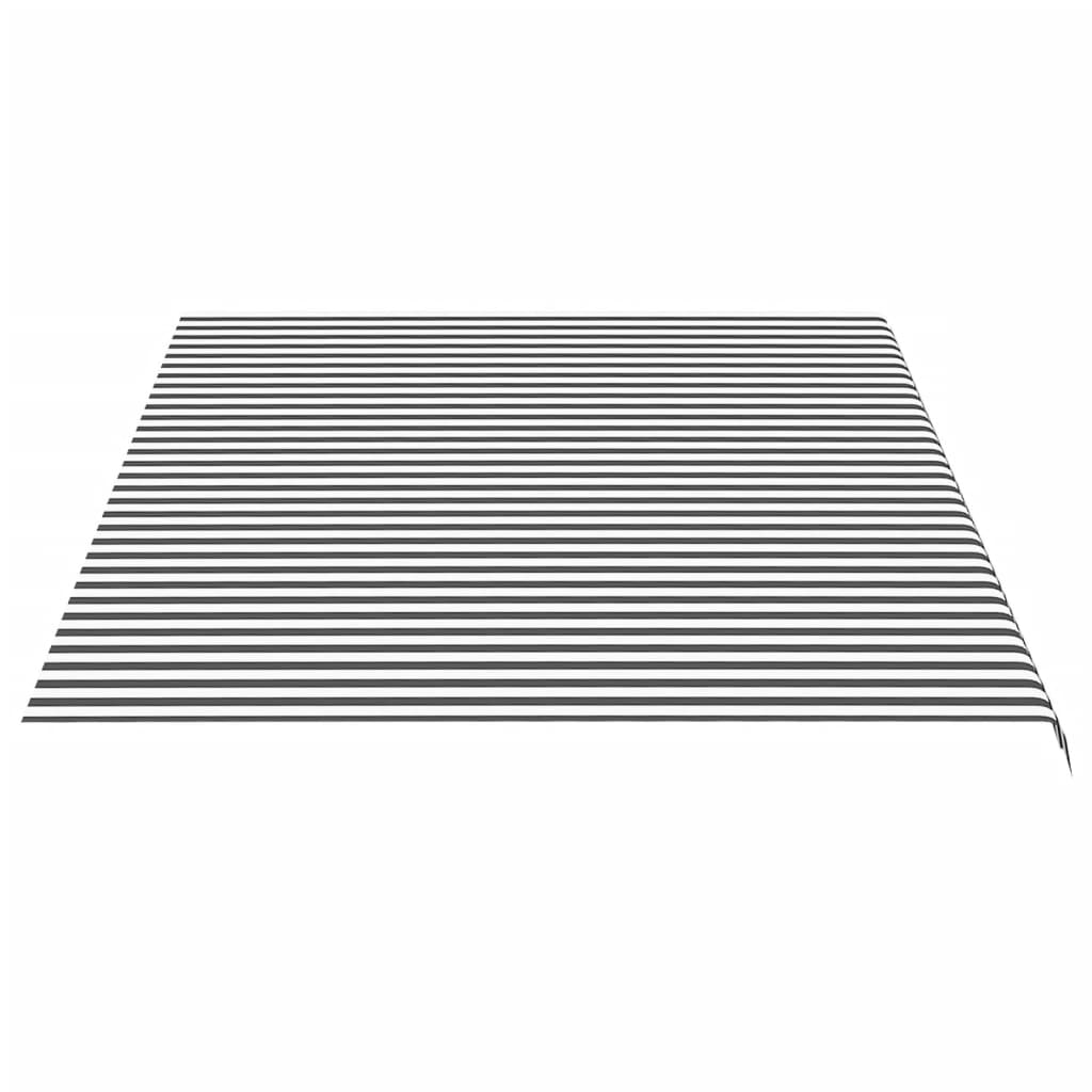 vidaXL Pânză de rezervă copertină, antracit și alb, 5x3,5 m