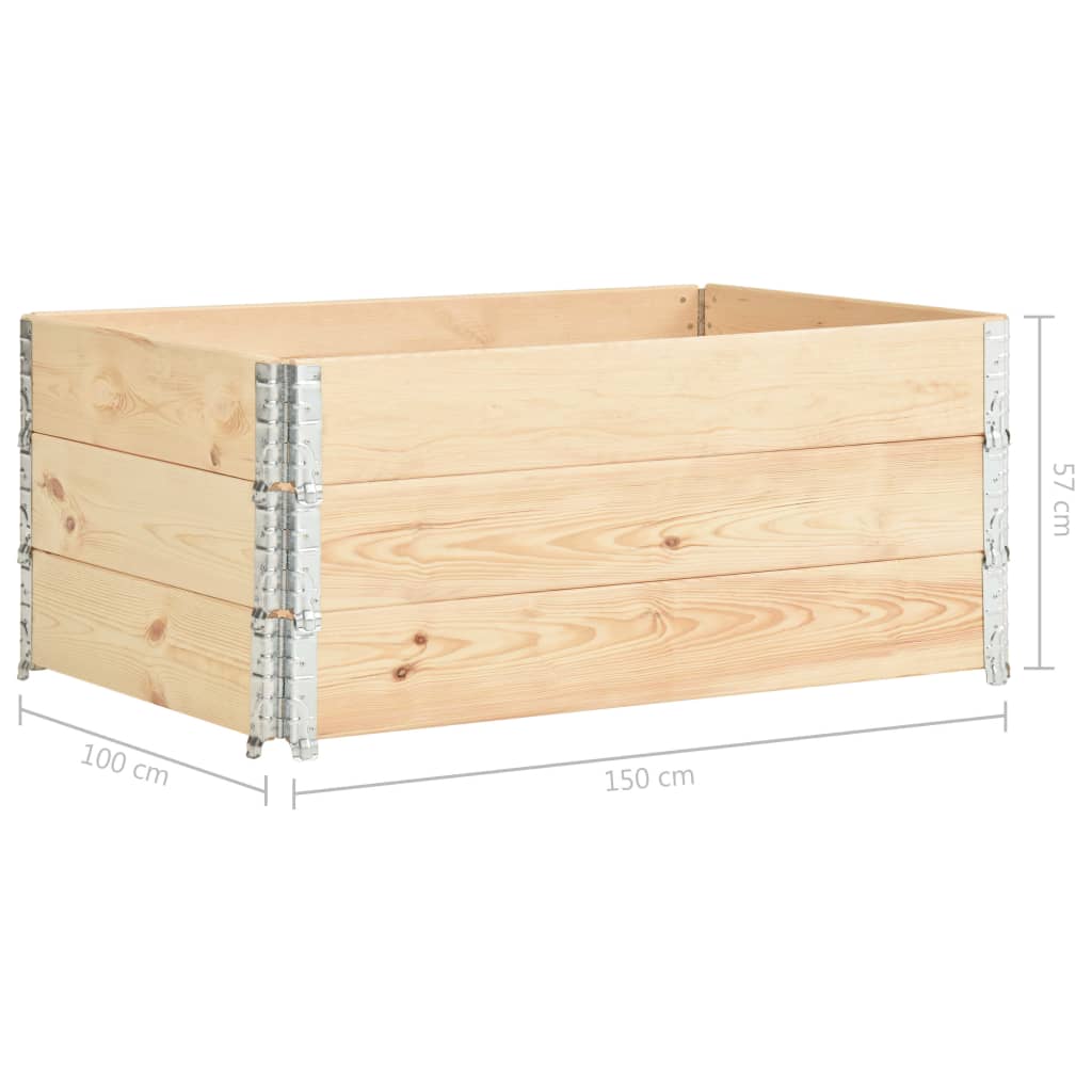 vidaXL Straturi înălțate, 3 buc., 100 x 150 cm, lemn masiv de pin