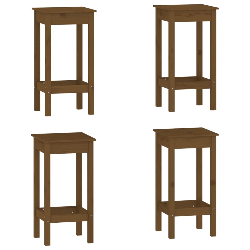 vidaXL Set mobilier de bar, 5 piese, maro miere, lemn masiv de pin