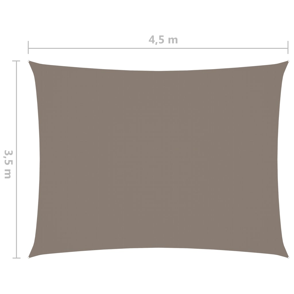 vidaXL Parasolar, gri taupe, 3,5x4,5 m, țesătură oxford dreptunghiular